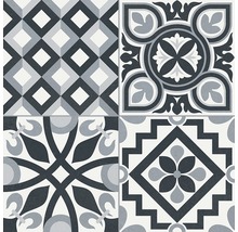 Dekorativní podlahové dlaždice s geometrickými a květinovými vzory
