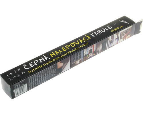 Černá nalepovací tabule v obalu, rozměry 45 x 100 centimetrů