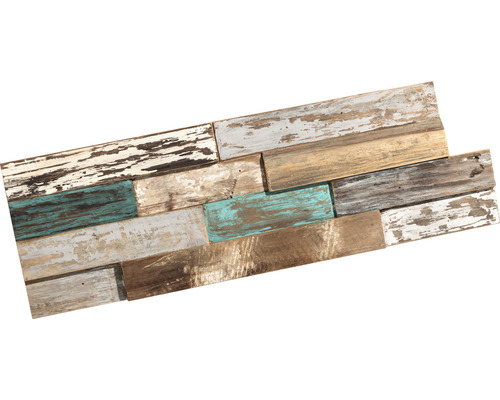 Dřevěné obložení s různými barvami