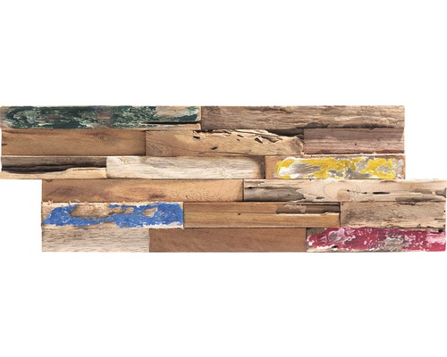 Dřevěný obkladový panel se zbytky barvy