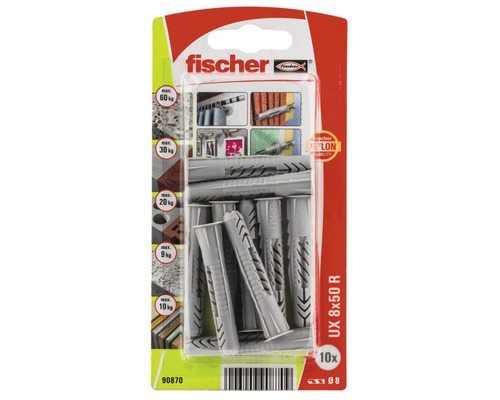 Fischer univerzální hmoždinka UX 8 x 50 R, 10 kusů v balení