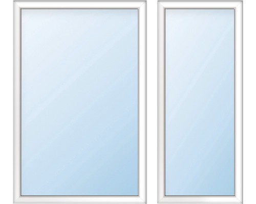 Dvě bílá plastová okna vedle sebe