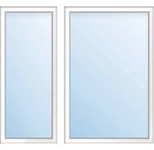 Plastové okno dvoukřídlé ESG ARON Basic bílé 1300 x 1600 mm (1/3-2/3)-thumb-1