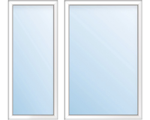 Dvě bílá plastová okna