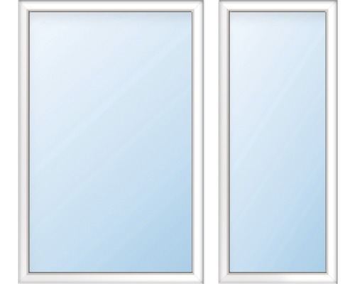 Dva bílé okenní rámy se sklem