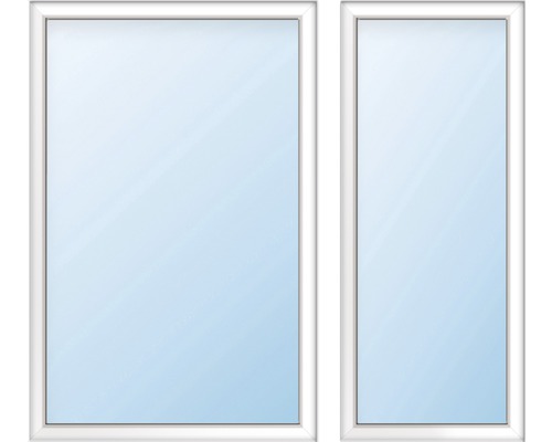 Dvě bílá plastová okna