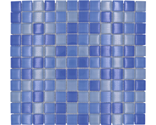 Skleněná mozaika XCM 8222 30,5x32,5 cm modrá