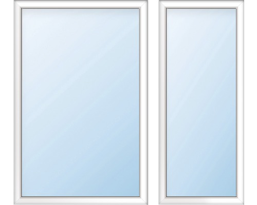 Dvě bílá plastová okna vedle sebe