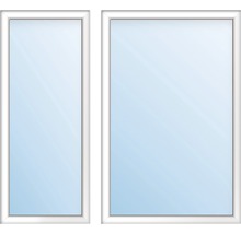 Plastové okno dvoukřídlé ESG ARON Basic bílé 1600 x 1600 mm (1/3-2/3)-thumb-1