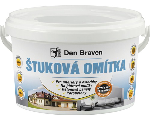 Štuková omítka DEN BRAVEN univerzální 8 kg bílá Štuková omítka DEN BRAVEN univerzální 8 kg bílá