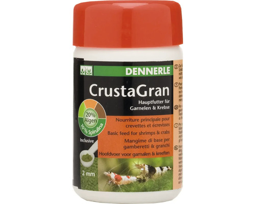 Krmivo pro ryby, granulované Nano krmivo CrustaGran, 100 ml Dennerle CrustaGran hlavní krmivo pro krevety a raky
