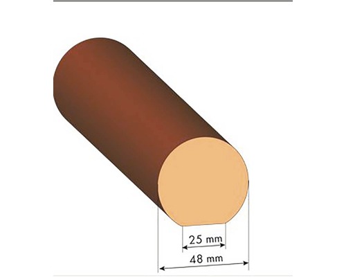 Bukové madlo zábradlí Ø 48 mm průběžné 2000 mm