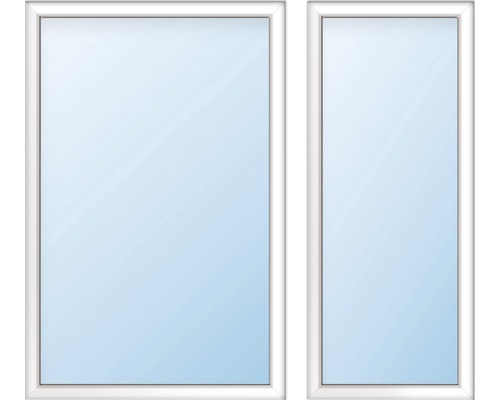 Dvě bílá plastová okna