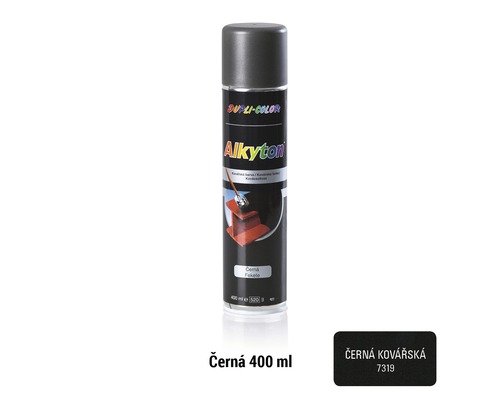 Alkyton barva s kovářským efektem 0,4 l černá 7319 Sprej Dupli Color Alkyton, 400 ml