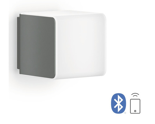 Bílé nástěnné svítidlo se symbolem Bluetooth