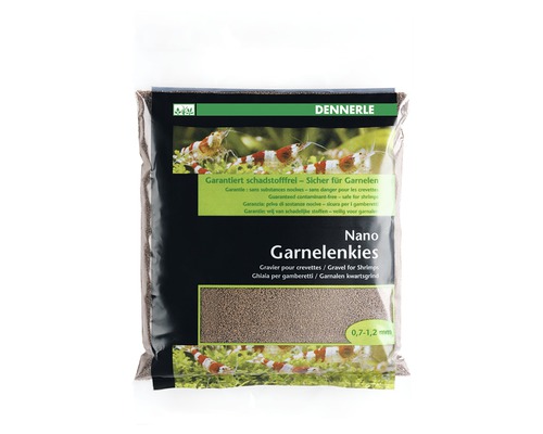 Dennerle písek pro krevety Nano Sulawesi 2 kg, černý Dennerle Nano krevetkový štěrk v sáčku, zrnitost 0,7 až 1,2 milimetru