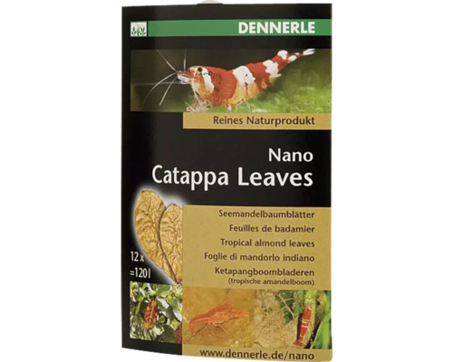 Doplňkové krmivo pro ryby Nano catappa leaves 12 ks Balení Nano Catappa Leaves mandlovníkové listy od Dennerle