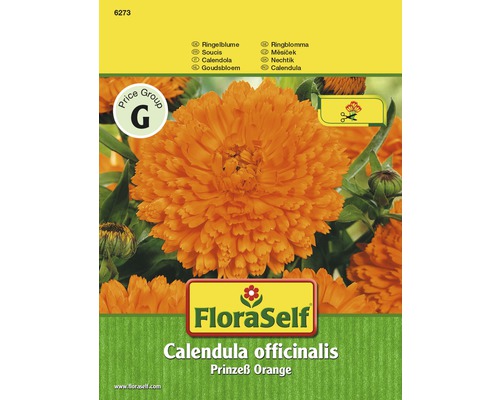 FloraSelf Měsíček lékařský Calendula officinalis Prinzeß Orange semínka