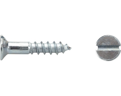 Vrut do dřeva se zápustnou hlavou a rovnou drážkou DIN 97 2x16 mm galvanicky pozinkovaný, 100 kusů Vrut do dřeva se zápustnou hlavou a rovnou drážkou DIN 97 2x16 mm galvanicky pozinkovaný, 100 kusů