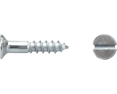 Vrut do dřeva se zápustnou hlavou a rovnou drážkou DIN 97 2,5x20 mm galvanicky pozinkovaný, 100 kusů Vrut do dřeva se zápustnou hlavou a rovnou drážkou DIN 97 2,5x20 mm galvanicky pozinkovaný, 100 kusů