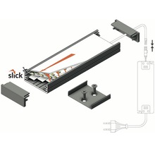 Profil FK technics FKU15 LED, s plexi, 1m, elox-thumb-4