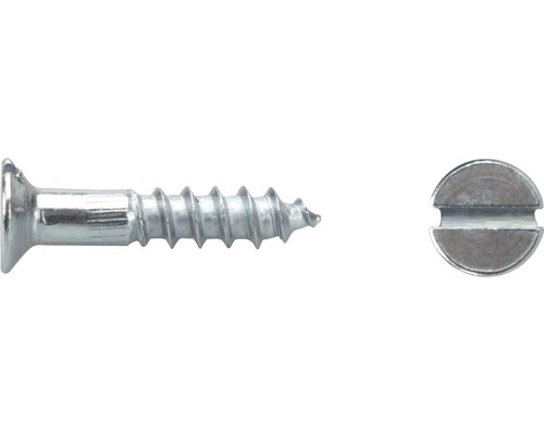 Vrut do dřeva se zápustnou hlavou a rovnou drážkou DIN 97 2,5x12 mm galvanicky pozinkovaný, 100 kusů Vrut do dřeva se zápustnou hlavou a rovnou drážkou DIN 97 2,5x12 mm galvanicky pozinkovaný, 100 kusů