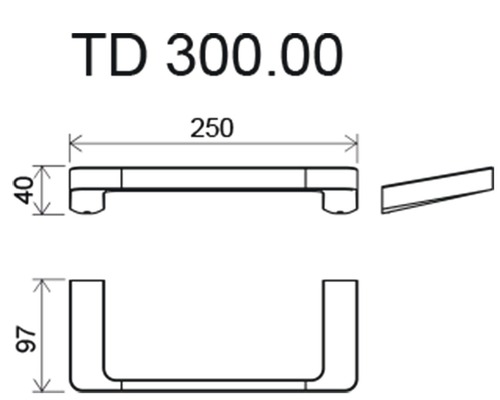 Technický výkres TD 300.00 s rozměry