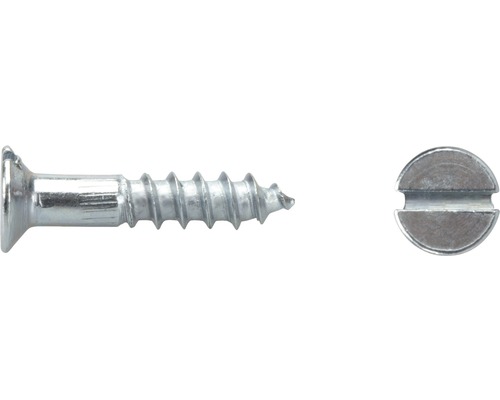 Vrut do dřeva se zápustnou hlavou a rovnou drážkou DIN 97 2x10 mm galvanicky pozinkovaný, 100 kusů Vrut do dřeva se zápustnou hlavou a rovnou drážkou DIN 97 2x10 mm galvanicky pozinkovaný, 100 kusů