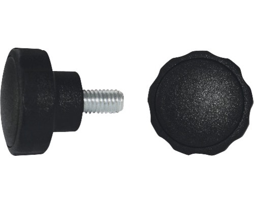 Hvězdicová rukojeť šroub Ø 55 mm M10x38 černý, 10 kusů