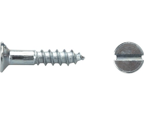 Vrut do dřeva se zápustnou hlavou a rovnou drážkou DIN 97 1,6x10 mm galvanicky pozinkovaný, 100 kusů Vrut do dřeva se zápustnou hlavou a rovnou drážkou DIN 97 1,6x10 mm galvanicky pozinkovaný, 100 kusů