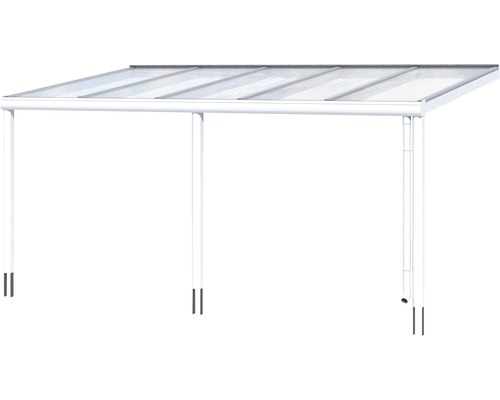Volně stojící carport s čirým zastřešením