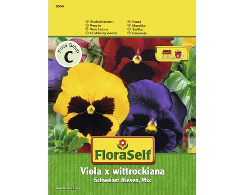Maceška švýcarská velkokvětá FloraSelf směs květinových semen