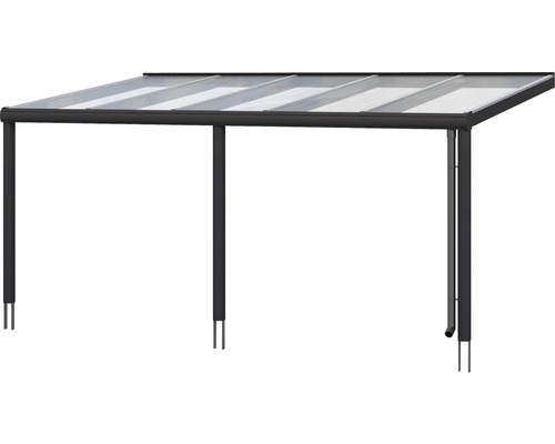 Zastřešení terasy s polykarbonátovými deskami a hliníkovým rámem