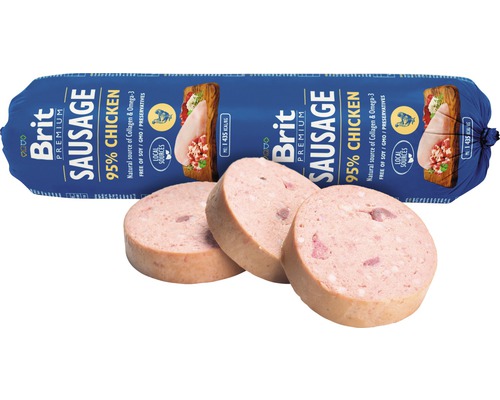 Brit Premium klobása s 95 procenty kuřecího masa pro psy