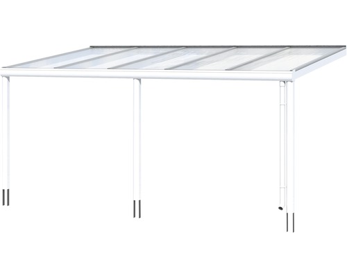 Volně stojící carport s průhlednou střechou