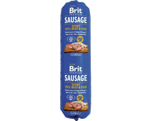 Brit Premium Sausage Sport 95 % Beef & Fish 800 g-0