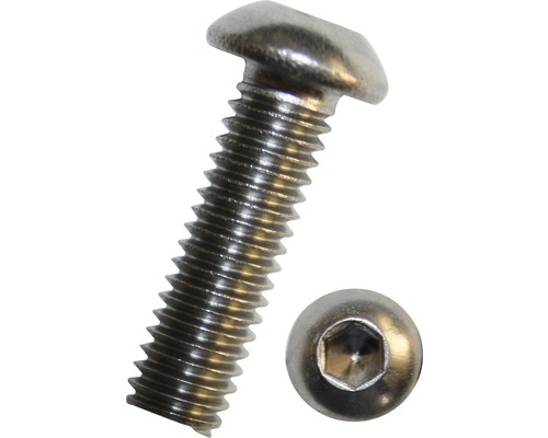 Šroub s půlkulatou hlavou ISO 7380-1 M6x25 mm, nerez A2, 100 kusů Šroub s půlkulatou hlavou ISO 7380-1 M6x25 mm, nerez A2, 100 kusů