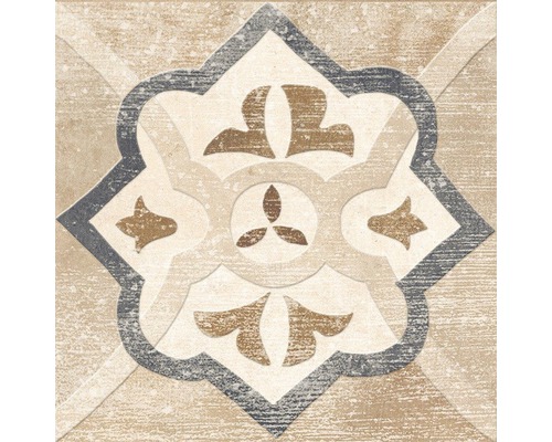 Dekorativní podlahová dlaždice s květinovým vzorem