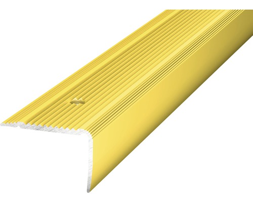 ALU schodový profil NOVA zlatý 2,5m 30x20mm šroubovací (předvrtaný)