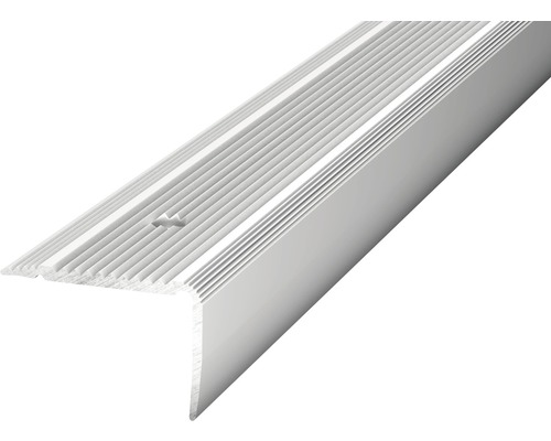ALU schodový profil NOVA stříbrný 2,5m 30x20mm šroubovací (předvrtaný)