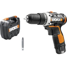 Akumulátorový šroubovák s vrtákem, přepravním kufříkem a logem Worx