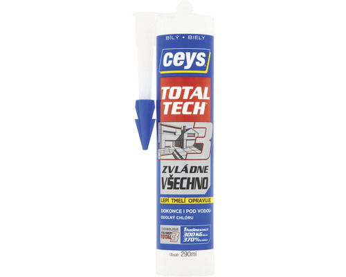 Lepidlo a tmel Ceys Total Tech express bílý 290 ml