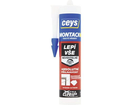 Lepidlo montážní CEYS Montack transparentní 300 ml Ceys montážní lepidlo tuba