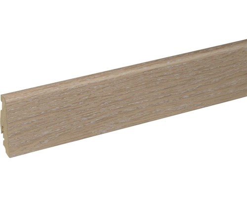 Soklová lišta Skandor dub ovápněný FU60L 19x58x2400 mm Dřevěná podlahová lišta