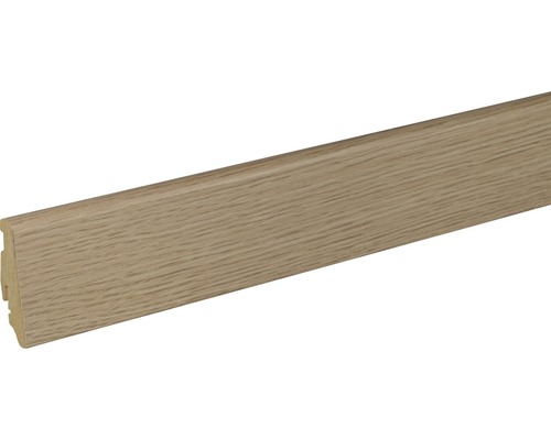 Soklová lišta Skandor dub béžový FU60L 19x58x2400 mm Dřevěná podlahová lišta