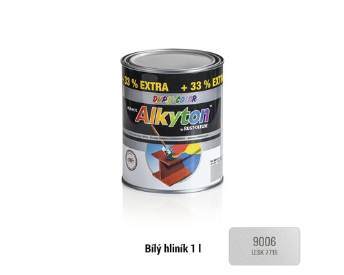 Alkyton antikorozní barva, jeden litr, barva hliník