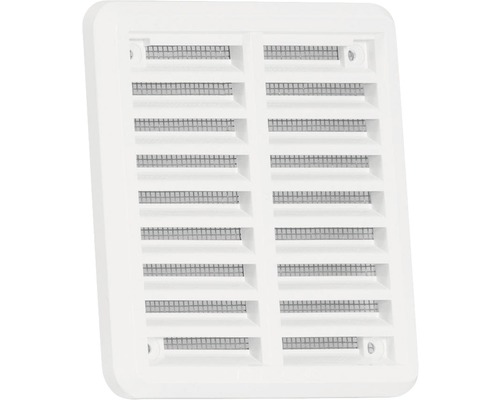 Plastová větrací mřížka s ochranou proti povětrnostním vlivům a síťkou proti hmyzu