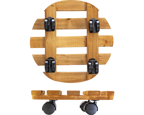 Květinový vozík z dřeva s kolečky