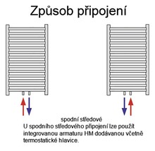 Koupelnový radiátor Korado Koralux Linear Classic - M 1220x600 mm 596 W