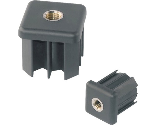 Nastavovací zátka 8x40x40 mm plast černá 10 kusů